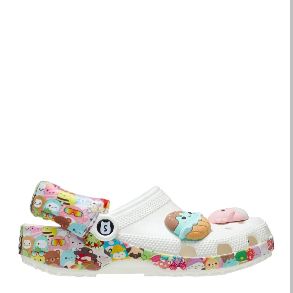 CROCS White Mules with Colorful Charms - Picture 2 of 4
